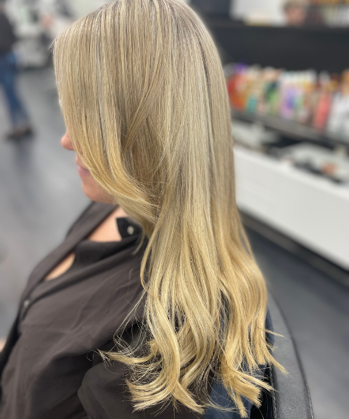 hair extensions process pic 5. Alix Danielle Master colorist and hairstylist Troy AL and Palm Beaches FL